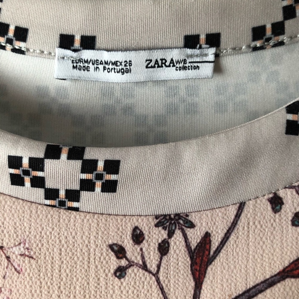 Zara TRF boxy floral sparkly sleeveless tank top - Picture 4 of 4